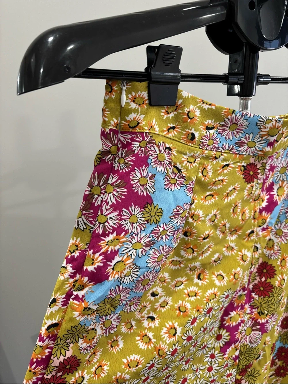 Floral A-Line Midi Skirt with Side Slit